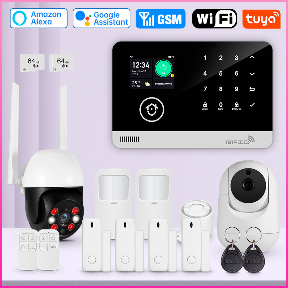 Smart Home Keyboard - نظام إنذار للمنزل Tuya WIFI GSM