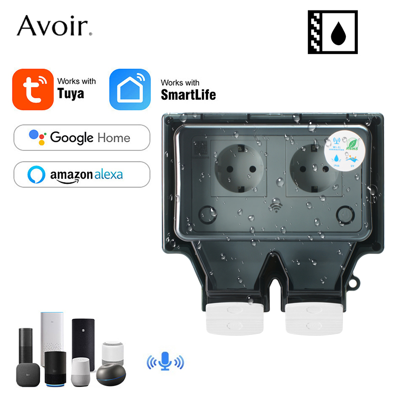 Smart Outdoor Plug - Avoir Tuya الجدار مقابس كهربائية Ip66