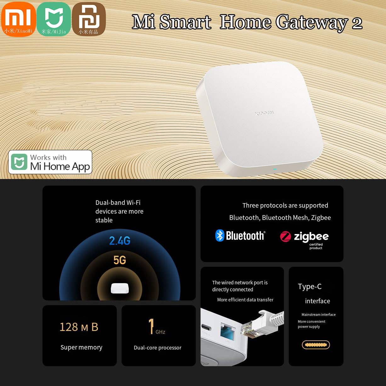Smart Home Hub Xiaomi - شبكة عمل ذكية أصلية من شاومي