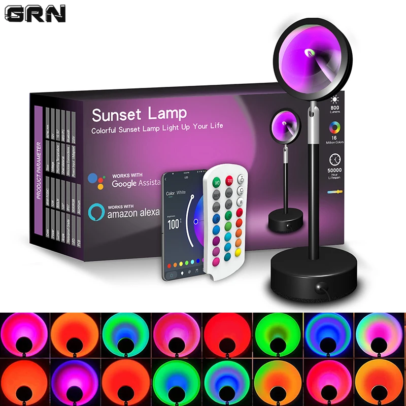 Smart Home Networking - مصباح غروب الشمس الذكي LED ،