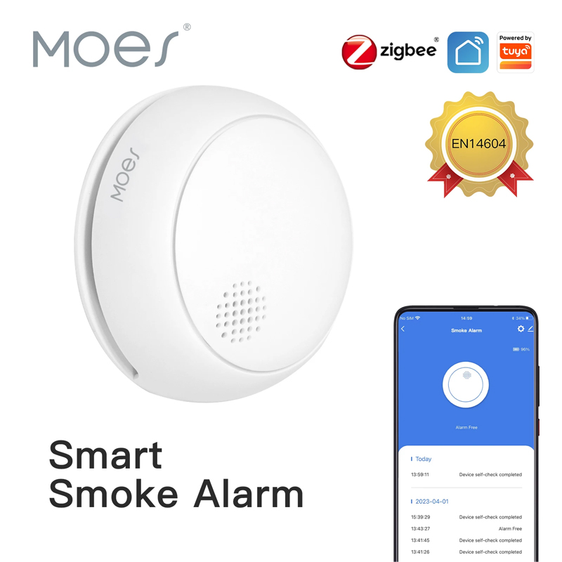Smart Home Kitchen - كاشف دخان ذكي لاسلكي من MOES