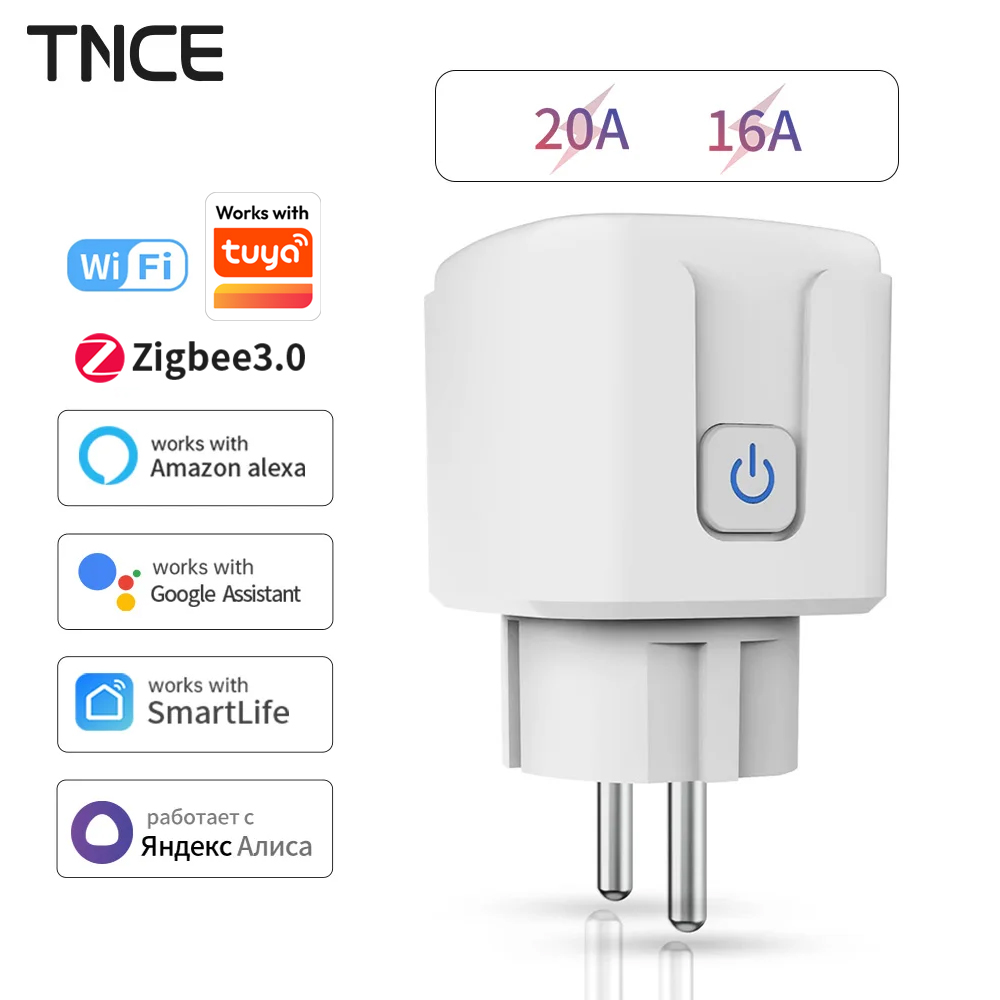 Smart Outdoor Plug - TNCE Tuya WiFi/Zigbee 16A/20A الاتحاد الأوروبي
