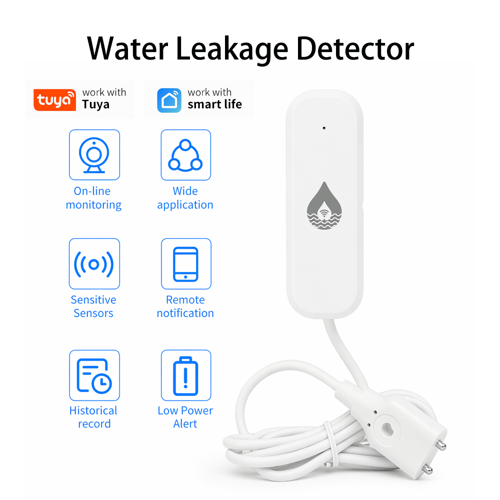 Smart Home Networking - جهاز إنذار تسرب المياه واي فاي/زيجبي