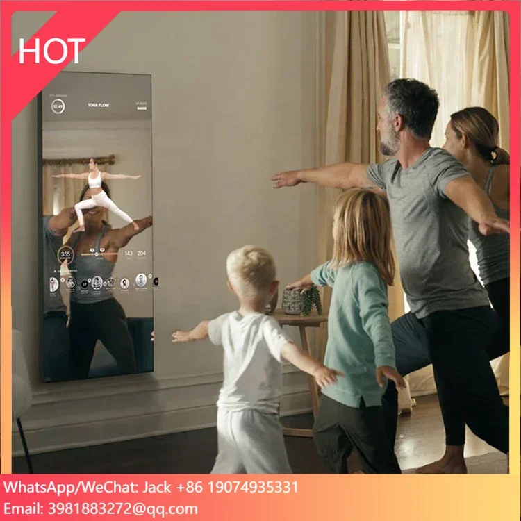 Smart Home Gym Mirror - مرآة اللياقة البدنية الذكية لأرضية الحائط