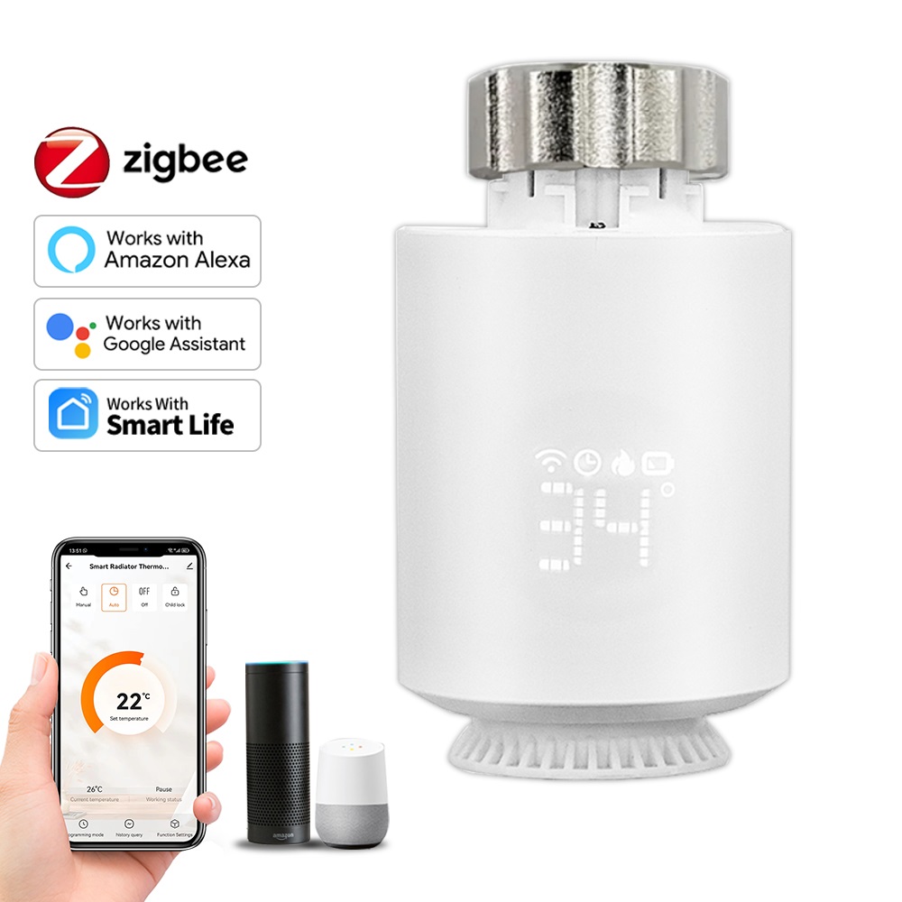 Smart Home Yandex - صمام حراري ذكي ZigBee.30 TRV للتحكم