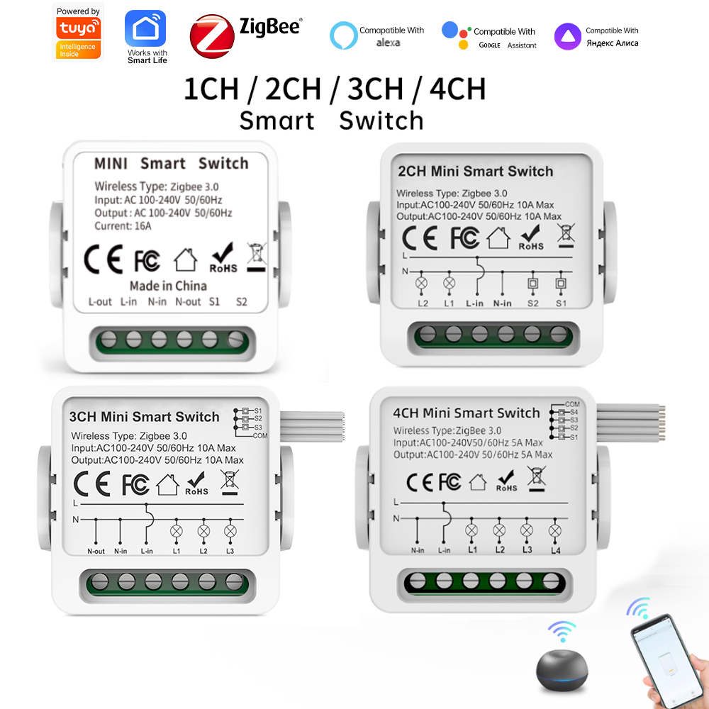 Smart Home Miniature - مفتاح ذكي Tuya Zigbee 3.0 بـ