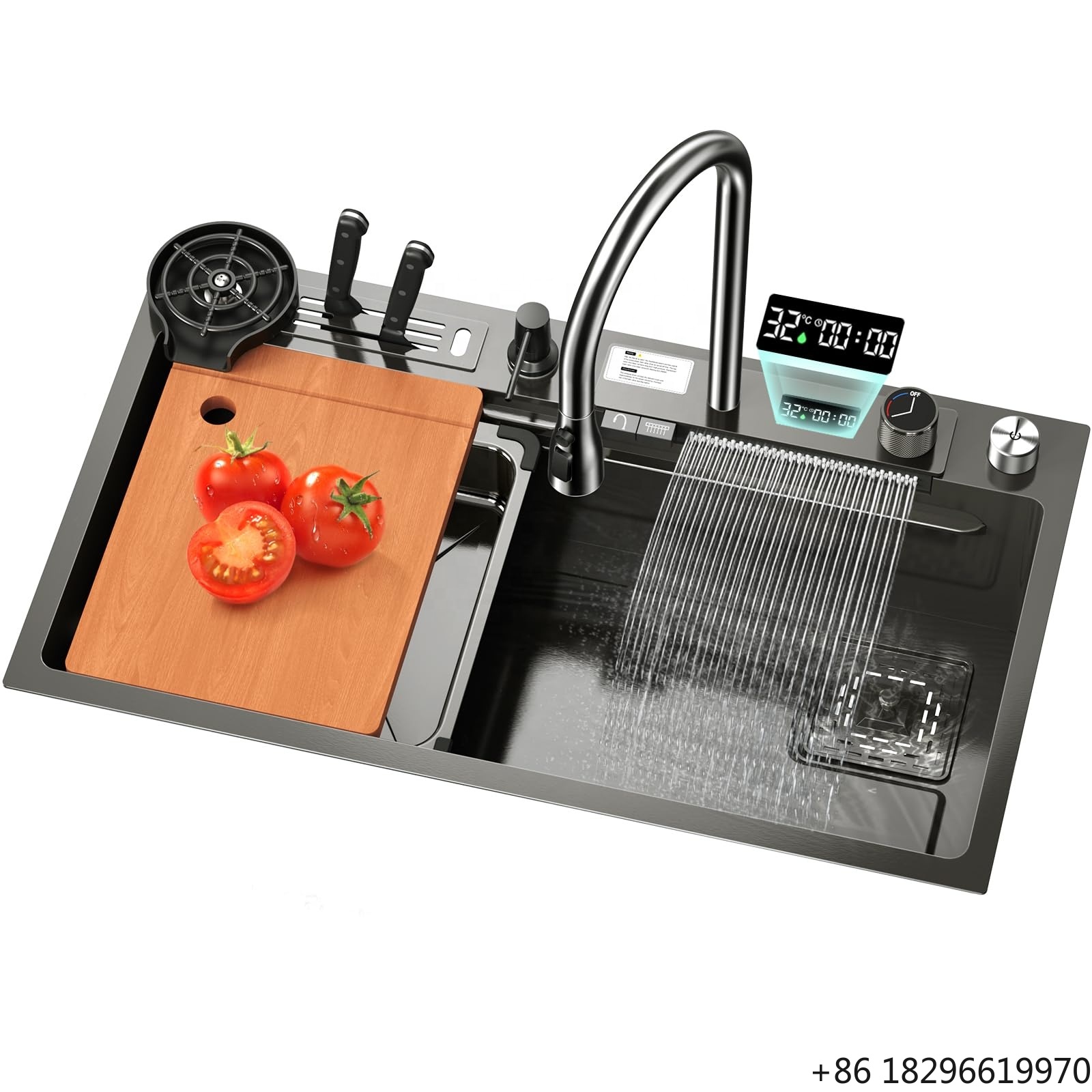 Smart Home Kitchen - حنفية مطبخ ذكية حديثة من الفولاذ