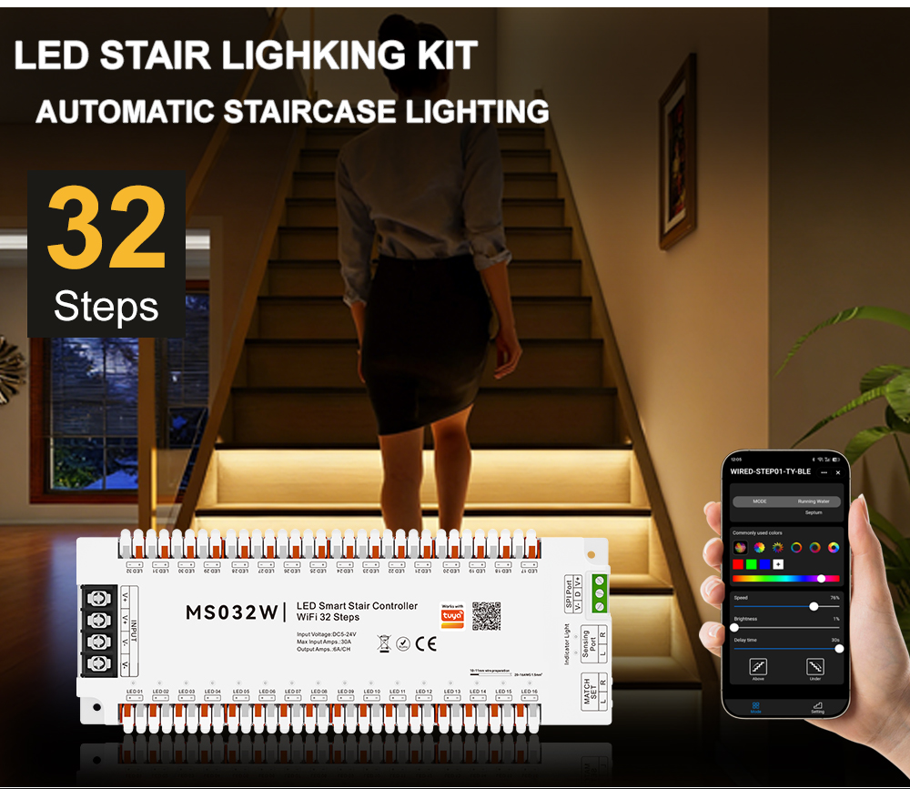 Smart Home Demo Kit - مجموعة تحكم أوتوماتيكية ذكية لإضاءة الدرج