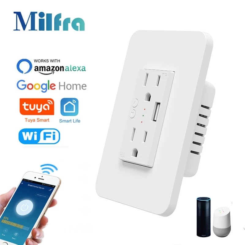 Smart Outdoor Plug - مقبس ذكي بجدار مزدوج واي فاي
