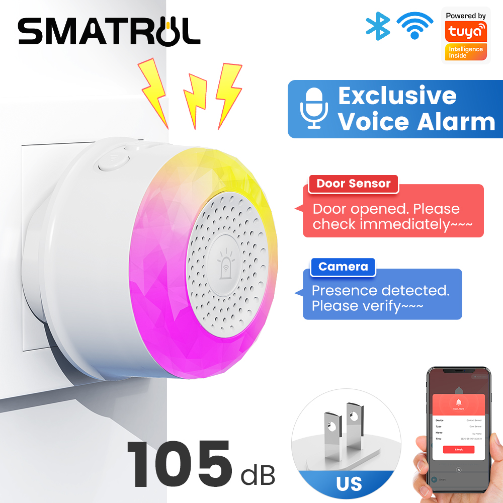 Smart Outdoor Plug - جهاز استشعار إنذار الصوت والضوء من
