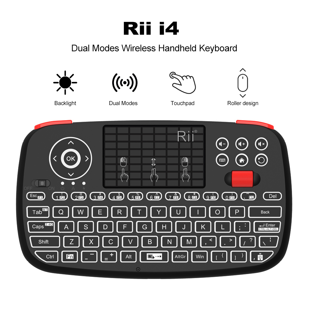 Smart Home Keyboard - لوحة مفاتيح لاسلكية Rii I4 Mini