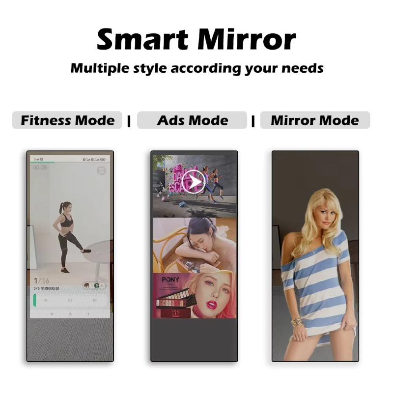 شاشة عرض إعلانية ذكية تفاعلية  - مراجعة Smart Home Gym Mirror وسعره