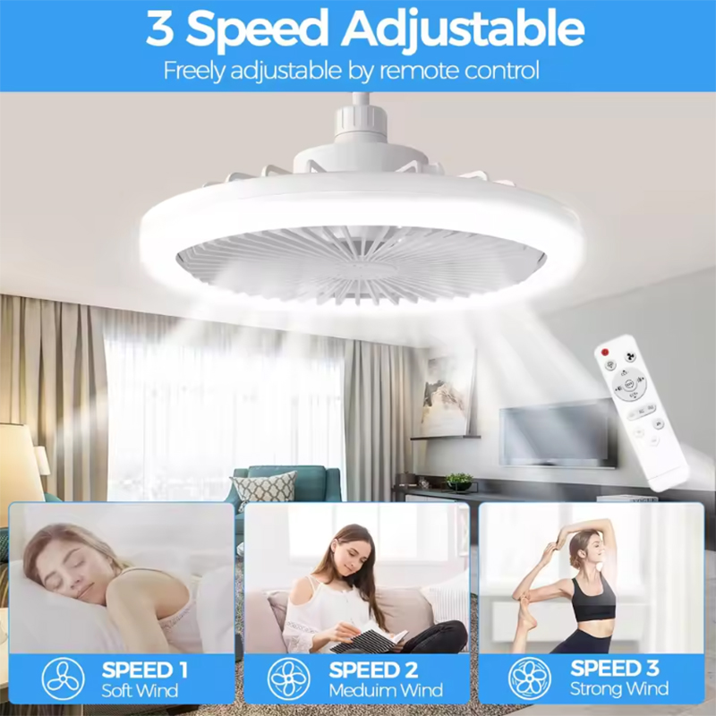 مروحة سقف ذكية حديثة مع إضاءة  - مراجعة Smart Ceiling Fan وسعره