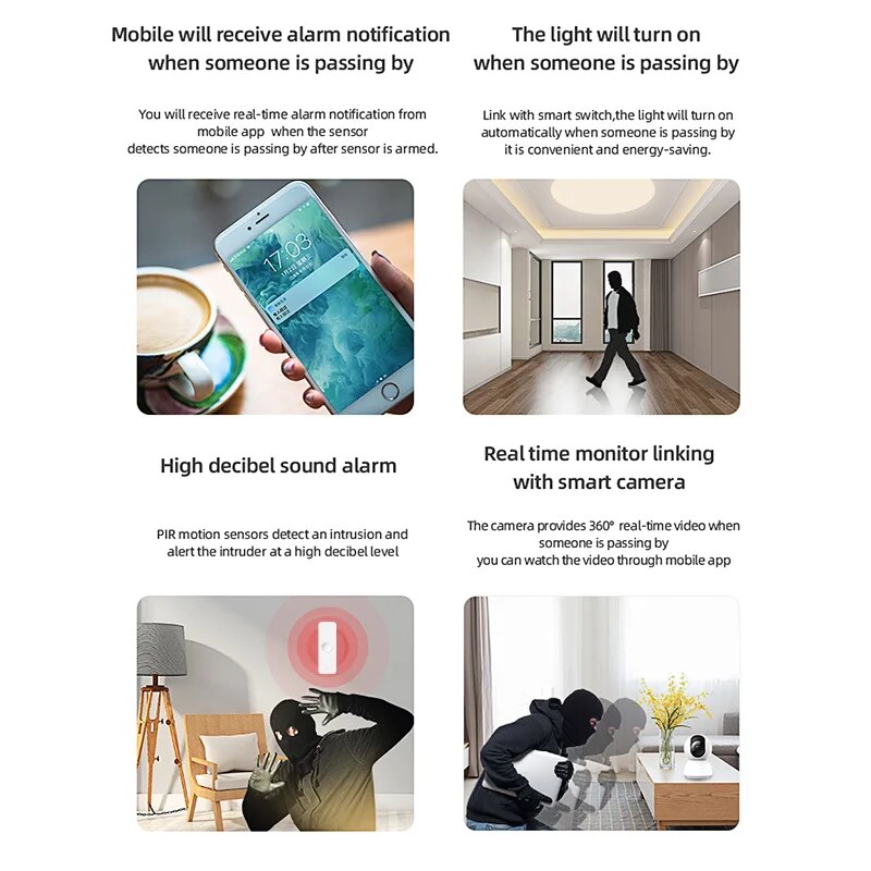 Tuya WiFi Zigbee PIR محس حركة  - مراجعة Zigbee Motion Sensor وسعره