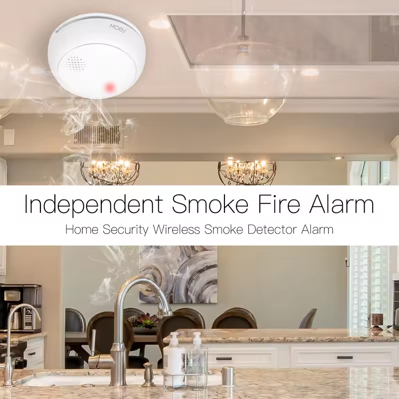 كاشف دخان ذكي لاسلكي من MOES ي - مراجعة Smart Home Kitchen وسعره