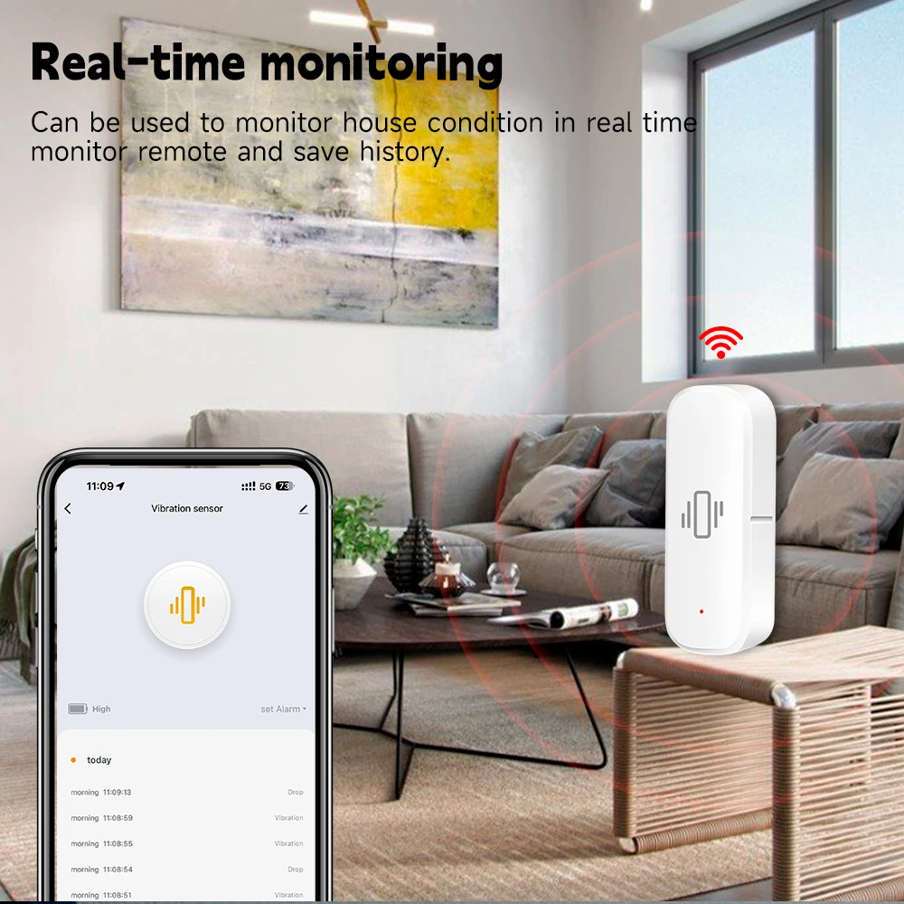 مستشعر اهتزاز ذكي بتقنية واي ف - مراجعة Zigbee Motion Sensor وسعره