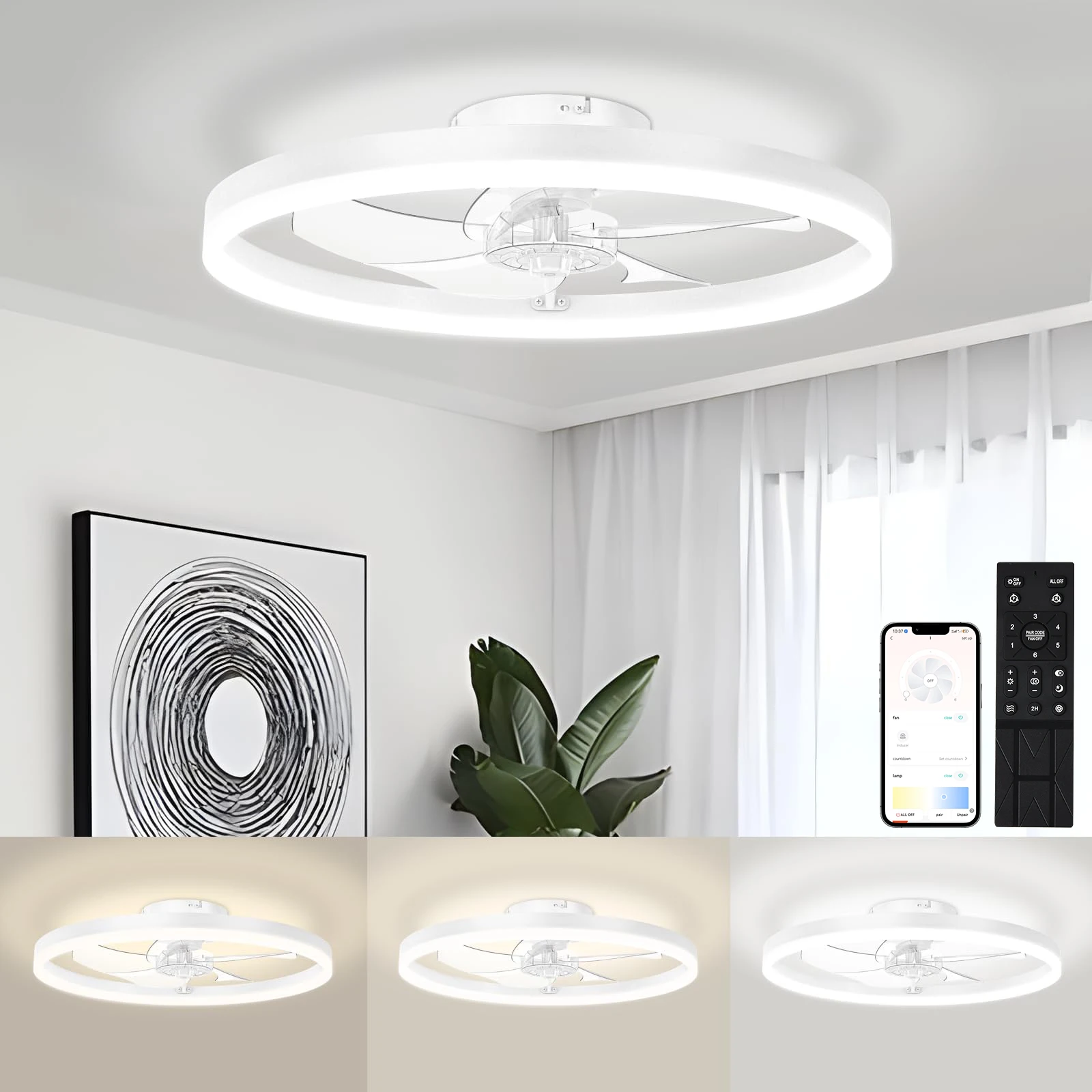 مراوح سقف LED جديدة بسيطة فائق - مراجعة Smart Ceiling Fan وسعره