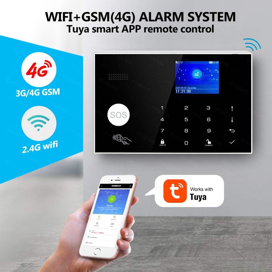 KERUI WiFi + 4G إنذار المنزل م - مراجعة Smart Home Keyboard وسعره