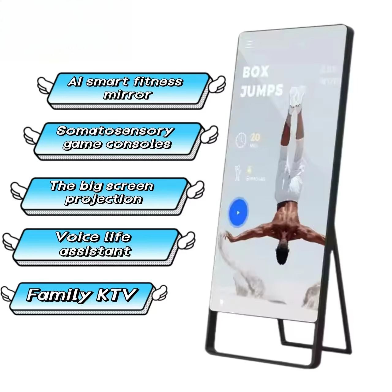 مرآة تدريب شخصية على الأرض LCD - مراجعة Smart Home Gym Mirror وسعره