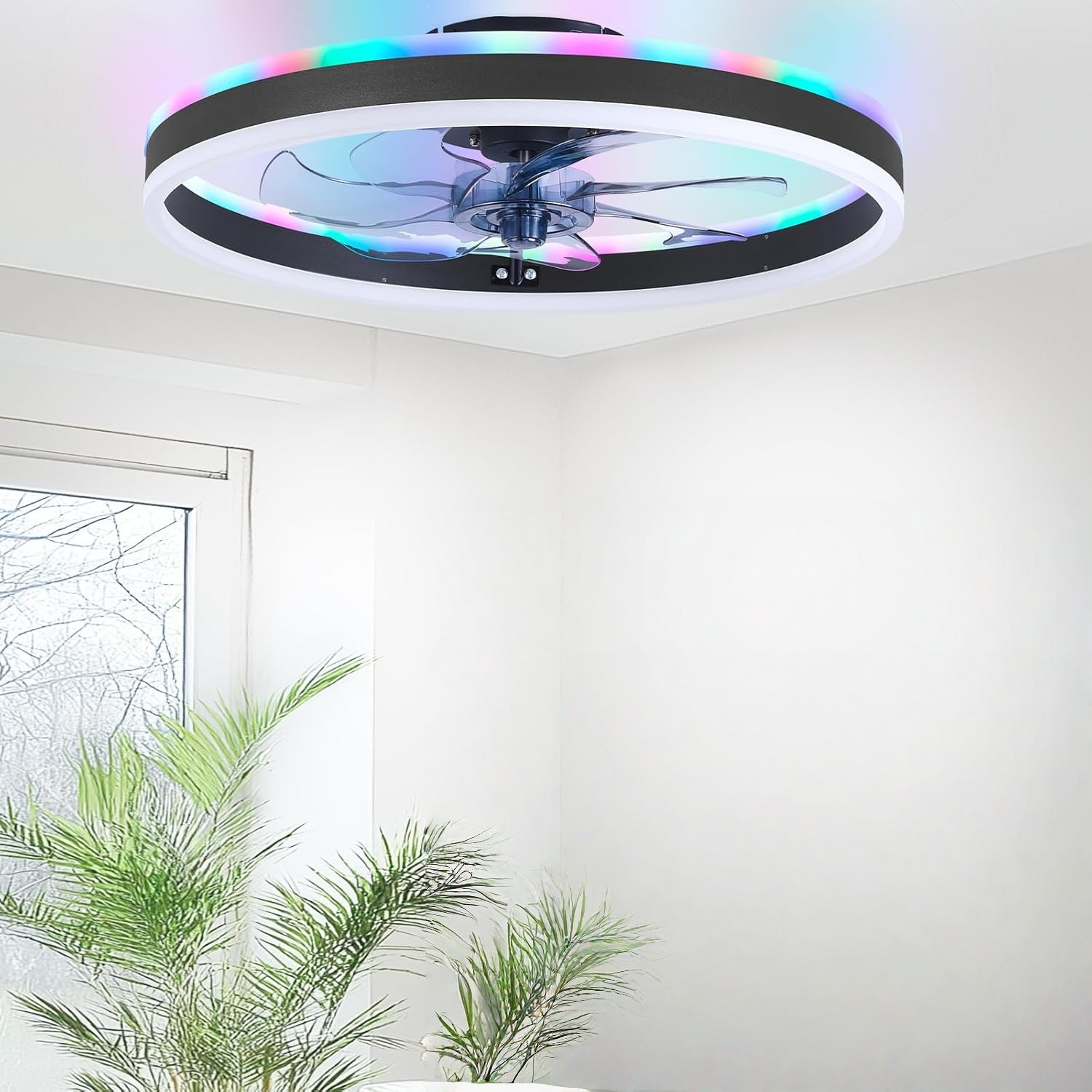 مروحة سقف ذكية RGB مروحة 6 سرع - مراجعة Smart Ceiling Fan وسعره