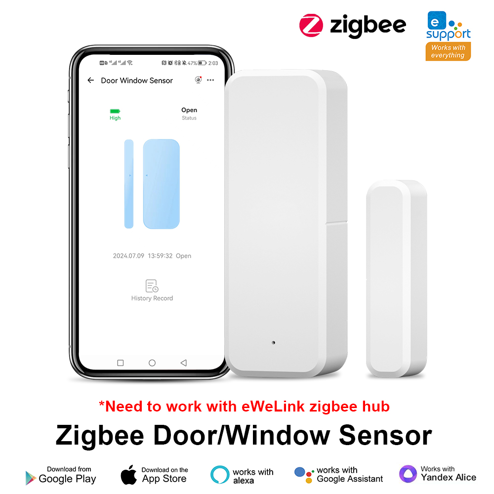 ZigBee مستشعر نافذة الباب eWeL - مراجعة Smart Home Yandex وسعره