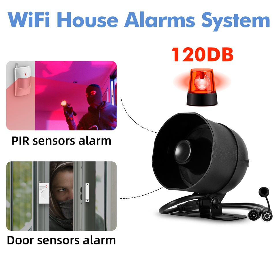 KERUI 120db نظام إنذار صفارة ا - مراجعة Smart Home Demo Kit وسعره