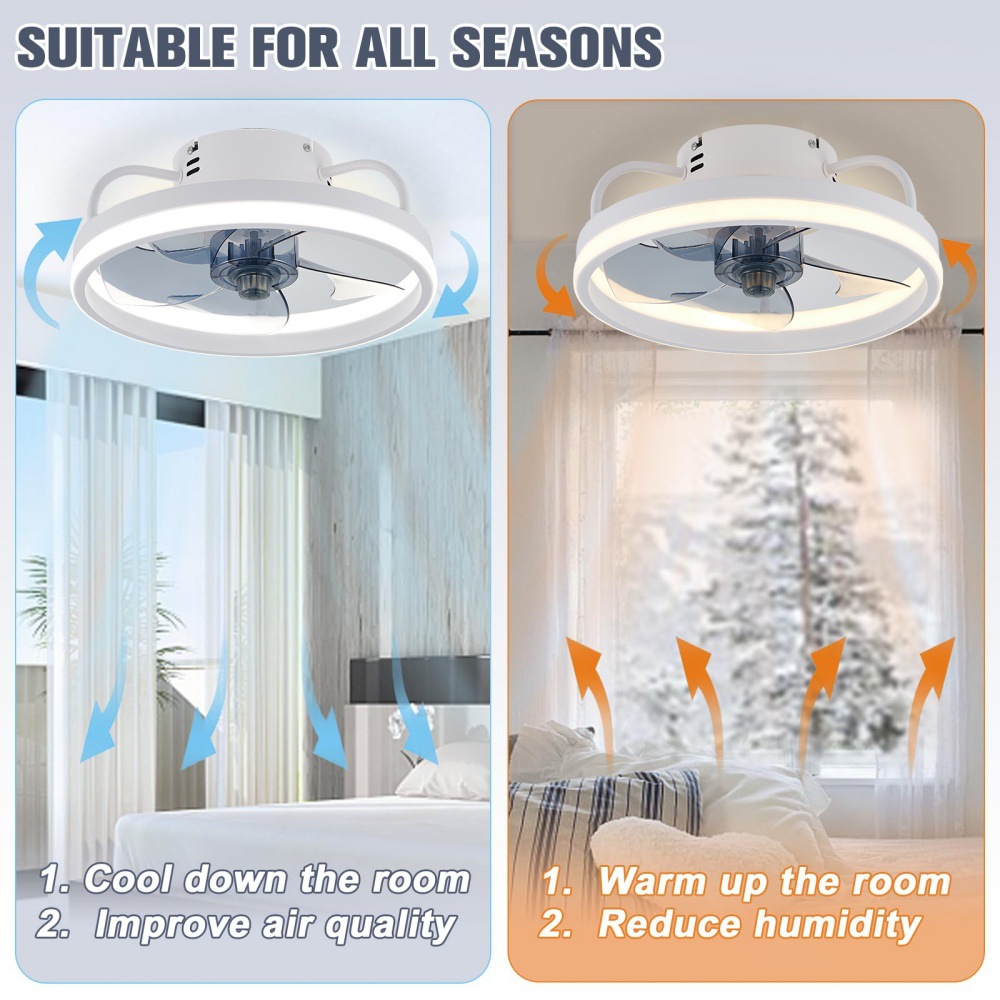مروحة سقف LED حديثة مع تحكم عن - مراجعة Smart Ceiling Fan وسعره