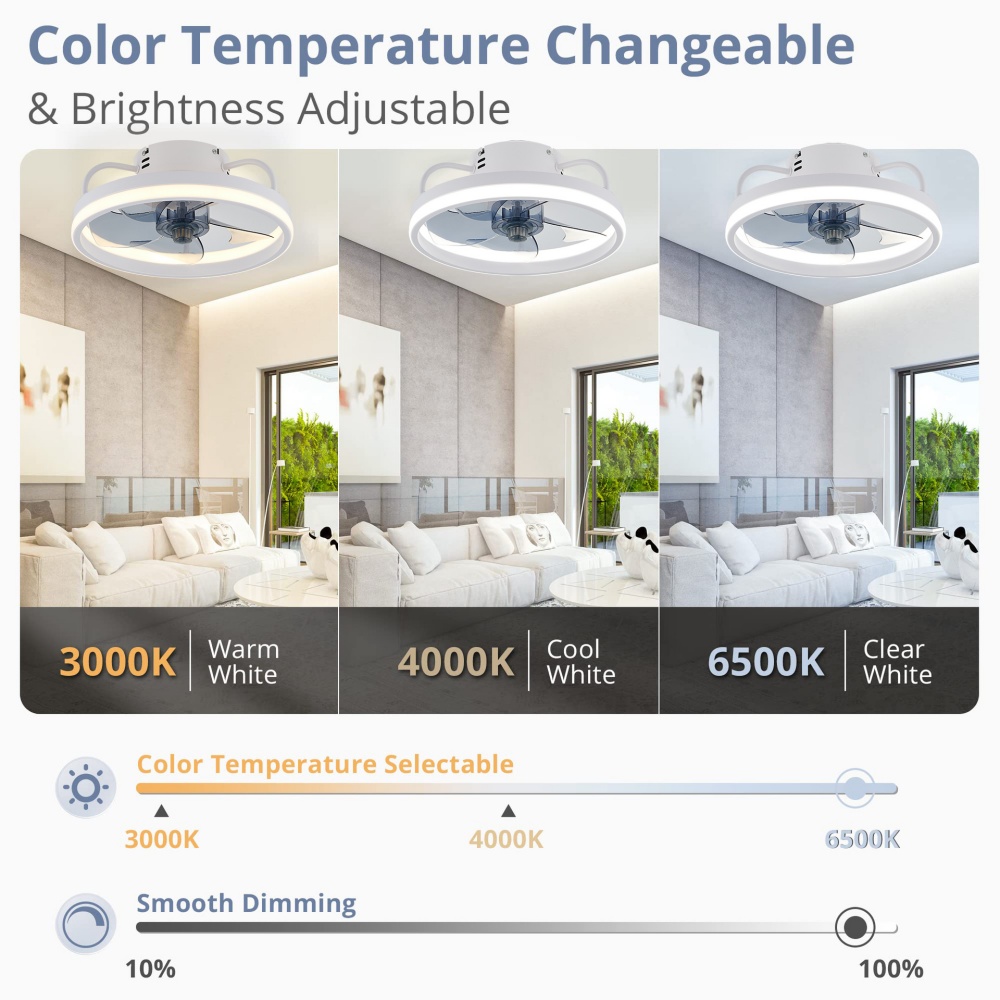 مروحة سقف LED حديثة مع تحكم عن - مراجعة Smart Ceiling Fan وسعره