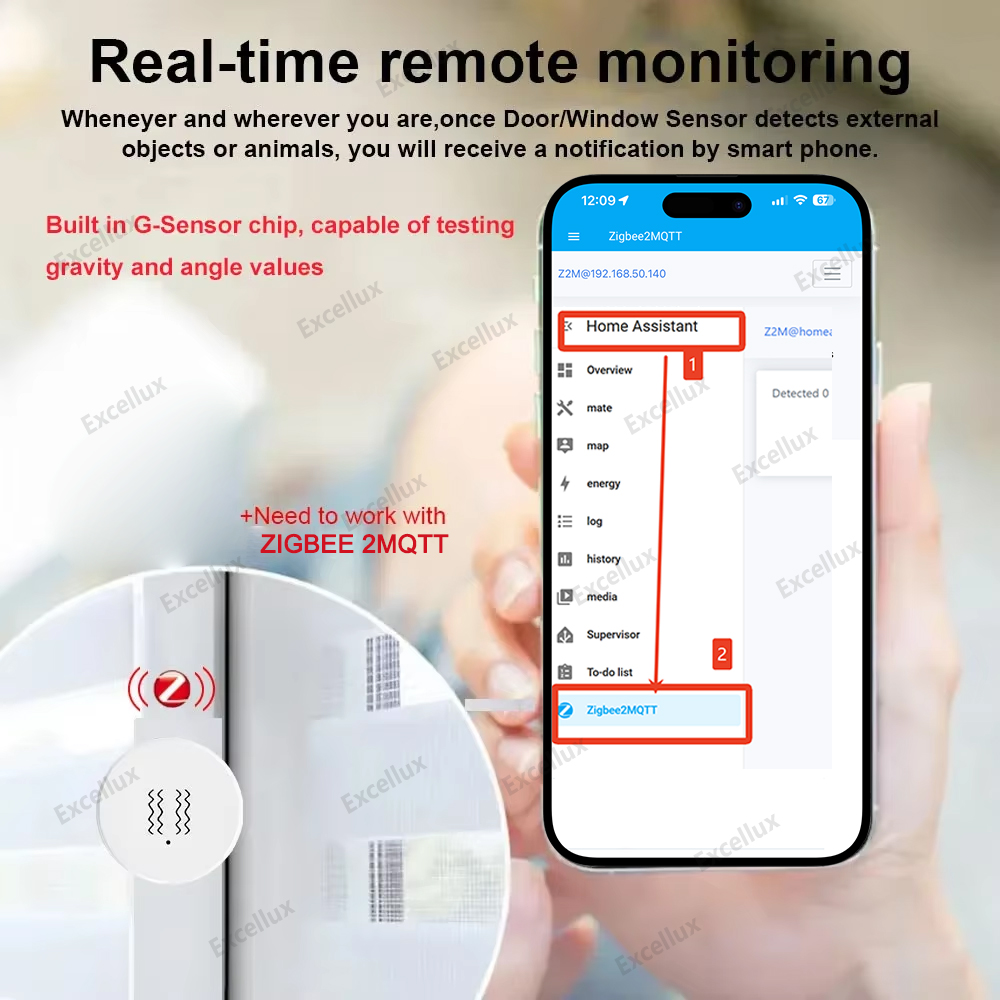 Zigbee 3.0 مستشعر الاهتزاز الذ - مراجعة Zigbee Motion Sensor وسعره