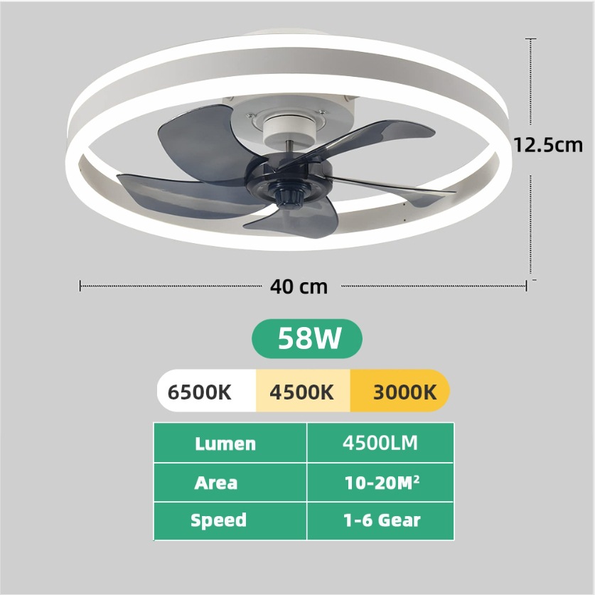 مروحة سقف ذكية مع إضاءة وجهاز  - مراجعة Smart Ceiling Fan وسعره