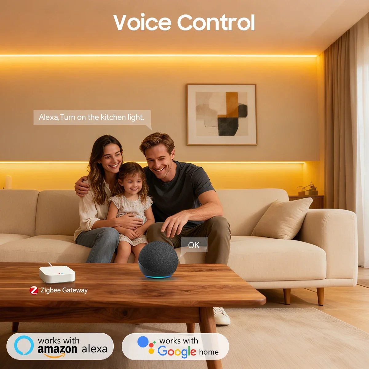 شريط إضاءة LED نيون بتقنية Zig - مراجعة Smart Home Kitchen وسعره