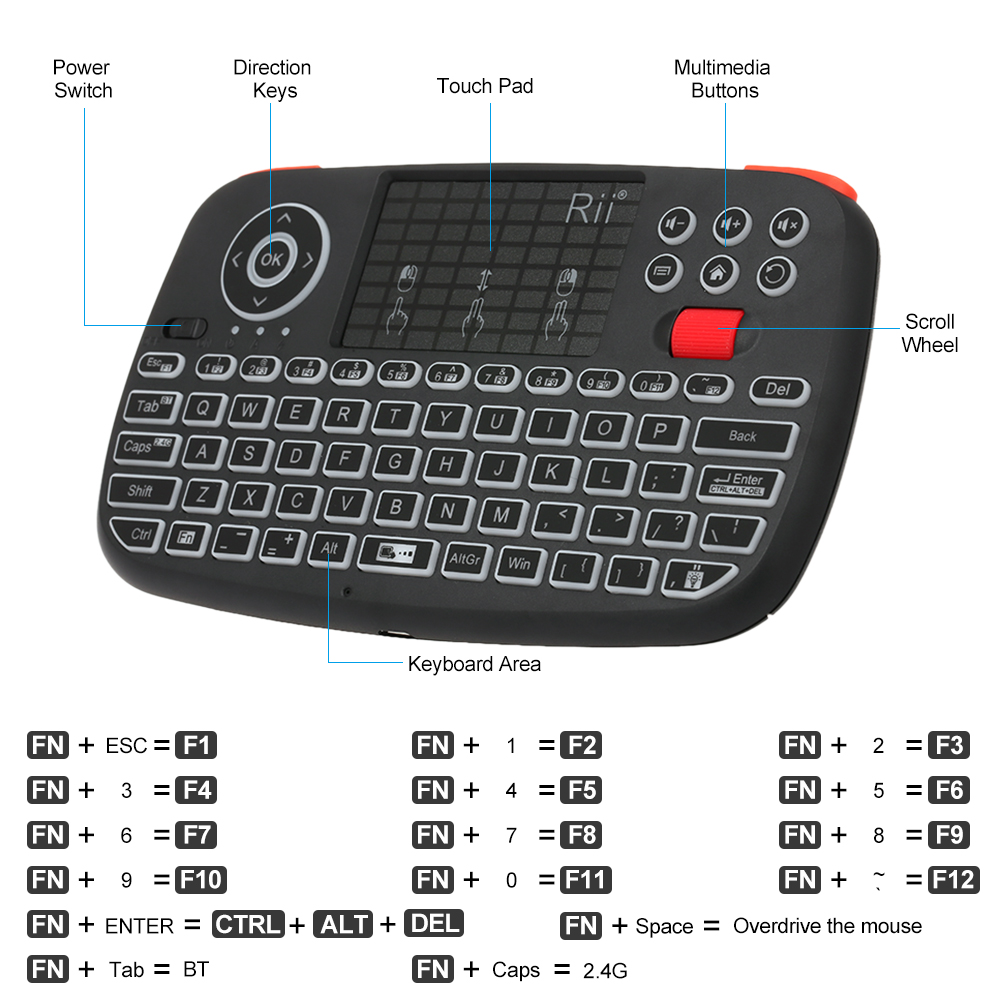 لوحة مفاتيح لاسلكية Rii I4 Min - مراجعة Smart Home Keyboard وسعره