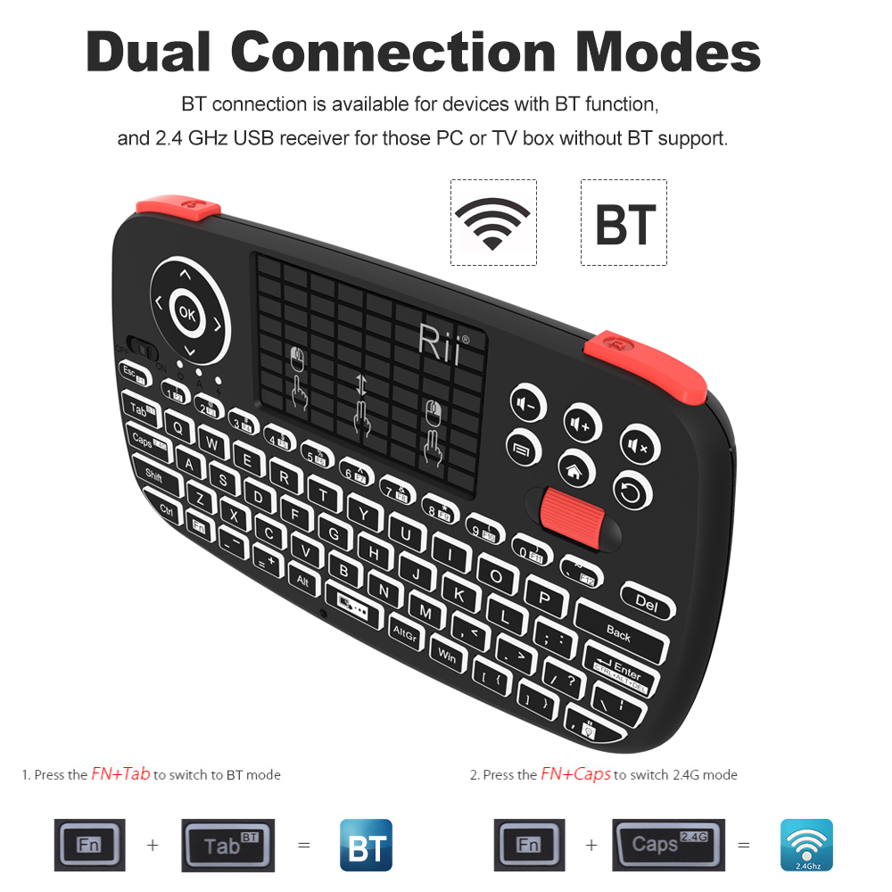 لوحة مفاتيح لاسلكية Rii I4 Min - مراجعة Smart Home Keyboard وسعره