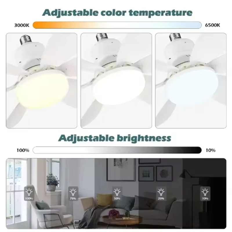 مروحة سقف LED E27 لعام 2026 قا - مراجعة Smart Ceiling Fan وسعره