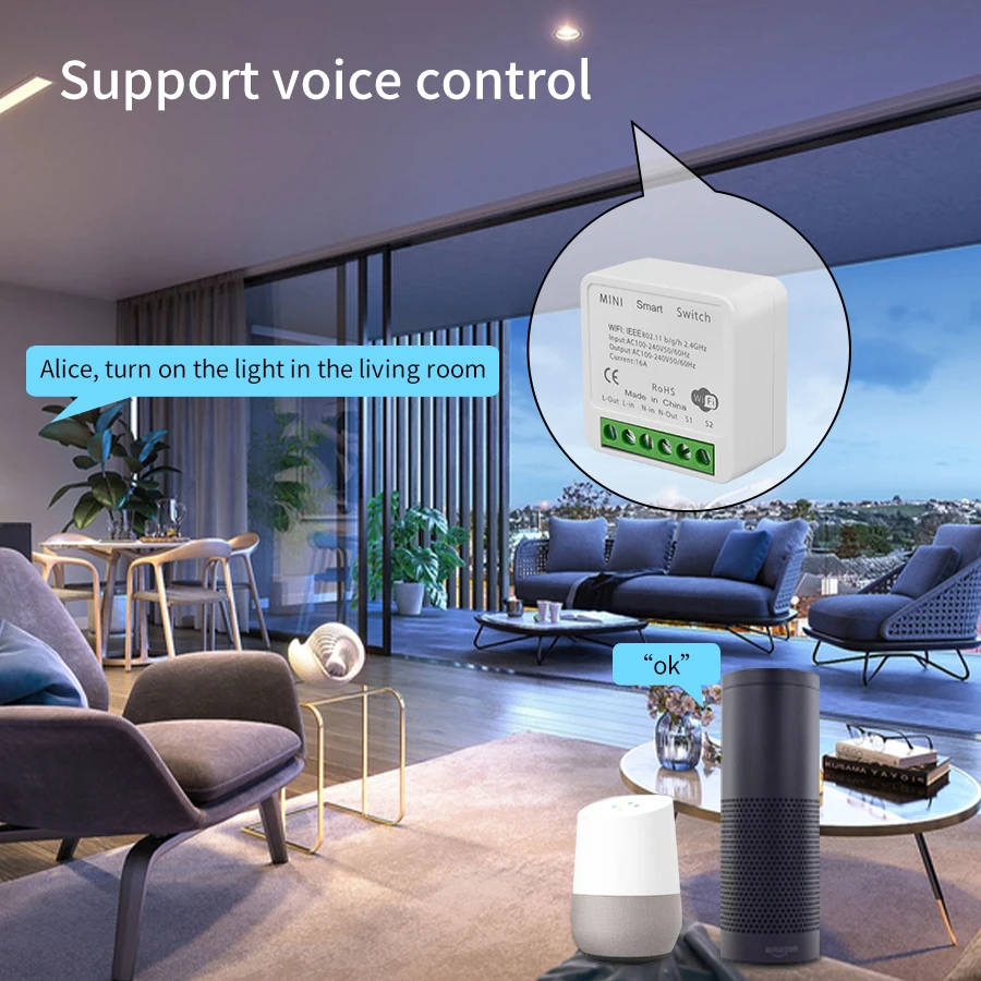 مفتاح ذكي صغير ثنائي الاتجاه ي - مراجعة Smart Home Miniature وسعره
