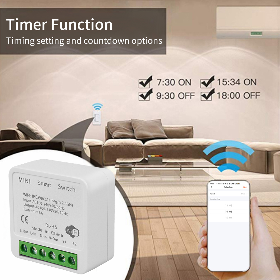 مفتاح ذكي صغير ثنائي الاتجاه ي - مراجعة Smart Home Miniature وسعره