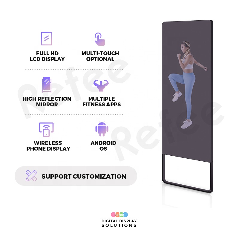 مرآة رقمية ذكية للمنزل تعمل بن - مراجعة Smart Home Gym Mirror وسعره