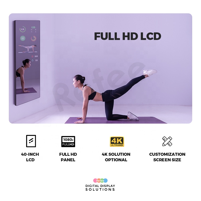 مرآة رقمية ذكية للمنزل تعمل بن - مراجعة Smart Home Gym Mirror وسعره